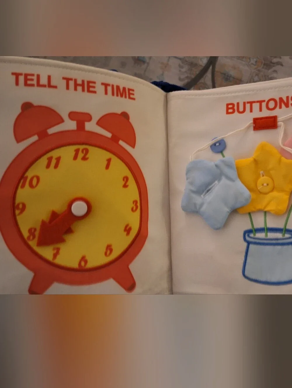 Blue Kids Quiet Book with Colorful Gears